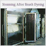 Steaming After Brush Dyeing